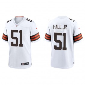 Men's Michael Hall Jr. Cleveland Browns White Game Jersey