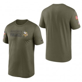 Men's Minnesota Vikings Olive 2022 Salute to Service Legend Team T-Shirt