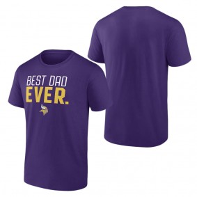 Men's Minnesota Vikings Fanatics Branded Purple Best Dad Ever Team T-Shirt