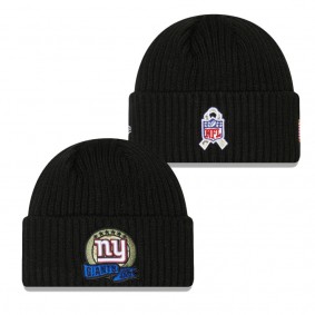 Men's New York Giants Black 2022 Salute To Service Knit Hat