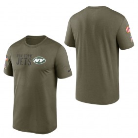 Men's New York Jets Olive 2022 Salute to Service Legend Team T-Shirt