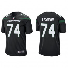 Men's Olu Fashanu New York Jets Black Game Jersey