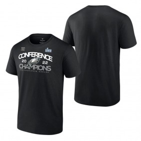 Men's Philadelphia Eagles Fanatics Branded Black 2022 NFC Champions Shadow Cast T-Shirt