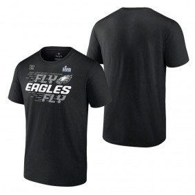 Men's Philadelphia Eagles Fanatics Branded Black 2022 NFC Champions Team Slogan T-Shirt