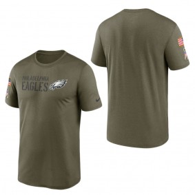 Men's Philadelphia Eagles Olive 2022 Salute to Service Legend Team T-Shirt
