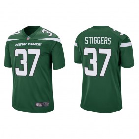 Men's Qwan'tez Stiggers New York Jets Green Game Jersey