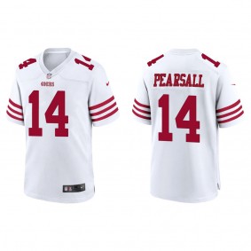 Men's Ricky Pearsall San Francisco 49ers White Game Jersey