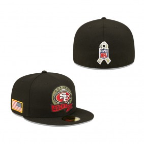 Men's San Francisco 49ers Black 2022 Salute To Service 59FIFTY Fitted Hat