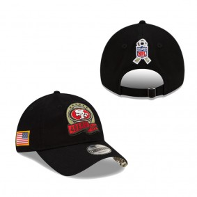 Men's San Francisco 49ers Black 2022 Salute To Service 9TWENTY Adjustable Hat