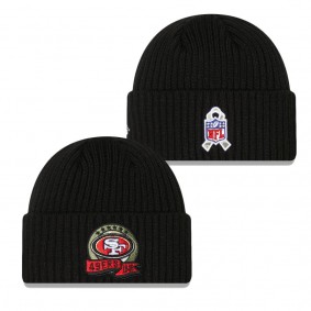 Men's San Francisco 49ers Black 2022 Salute To Service Knit Hat
