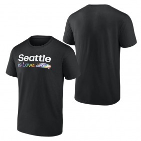 Men's Seattle Seahawks Fanatics Branded Black City Pride Team T-Shirt