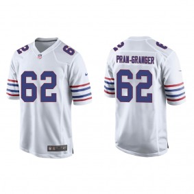 Men's Sedrick Van Pran-Granger Buffalo Bills White Alternate Game Jersey