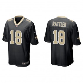 Men's Spencer Rattler New Orleans Saints Black Game Jersey