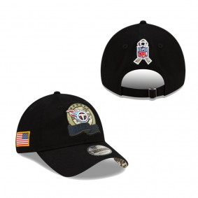 Men's Tennessee Titans Black 2022 Salute To Service 9TWENTY Adjustable Hat