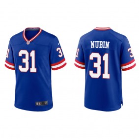 Men's Tyler Nubin New York Giants Royal Classic Game Jersey