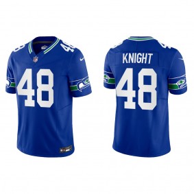 Men's Tyrice Knight Seattle Seahawks Royal Throwback F.U.S.E. Limited Jersey
