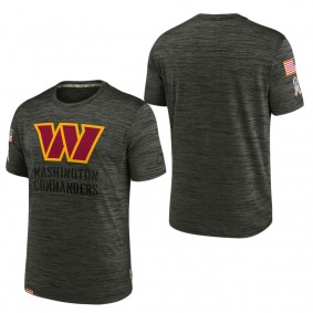 Men's Washington Commanders Brown 2022 Salute to Service Velocity Team T-Shirt
