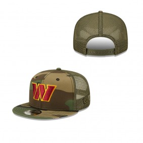 Men's Washington Commanders Camo Olive Trucker 9FIFTY Snapback Hat