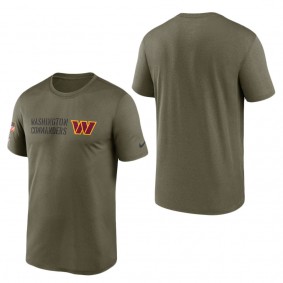 Men's Washington Commanders Olive 2022 Salute to Service Legend Team T-Shirt