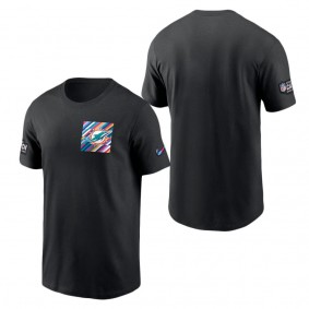 Men's Miami Dolphins Black 2023 NFL Crucial Catch Sideline Tri-Blend T-Shirt