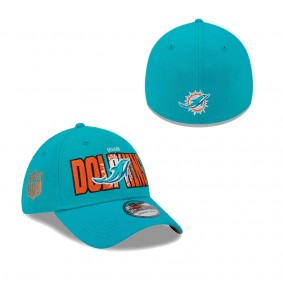 Men's Miami Dolphins Aqua 2023 NFL Draft 39THIRTY Flex Hat