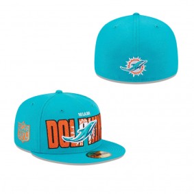 Men's Miami Dolphins Aqua 2023 NFL Draft 59FIFTY Fitted Hat