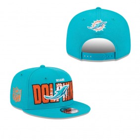 Men's Miami Dolphins Aqua 2023 NFL Draft 9FIFTY Snapback Adjustable Hat