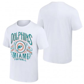 Men's Miami Dolphins NFL x Darius Rucker Collection by Fanatics White Vintage Football T-Shirt
