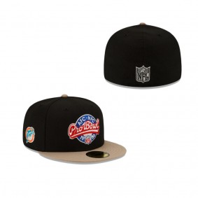Miami Dolphins Just Caps Camel Visor 59FIFTY Fitted Hat