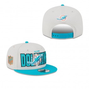 Men's Miami Dolphins Stone Aqua 2023 NFL Draft 9FIFTY Snapback Adjustable Hat