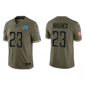 Mike Hughes Detroit Lions Olive 2022 Salute To Service Limited Jersey