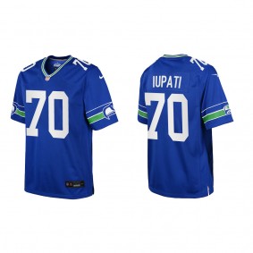 Mike Iupati Youth Seattle Seahawks Royal Throwback Game Jersey