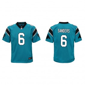 Youth Carolina Panthers Miles Sanders Blue Game Jersey