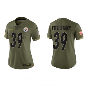 Minkah Fitzpatrick Women's Pittsburgh Steelers Olive 2022 Salute To Service Limited Jersey