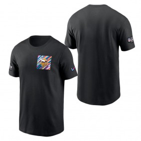 Men's Minnesota Vikings Black 2023 NFL Crucial Catch Sideline Tri-Blend T-Shirt