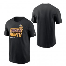 Men's Minnesota Vikings Nike Black 2022 NFC North Division Champions Locker Room Trophy Collection T-Shirt