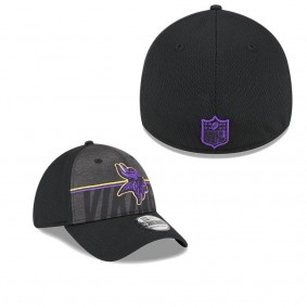 Men's Minnesota Vikings Black 2023 NFL Training Camp Team Colorway 39THIRTY Flex Fit Hat