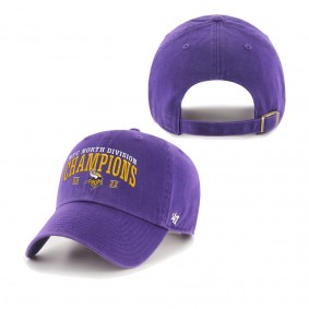 Minnesota Vikings Purple 2022 NFC North Division Champions Clean Up Adjustable Hat