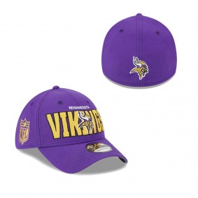 Men's Minnesota Vikings Purple 2023 NFL Draft 39THIRTY Flex Hat