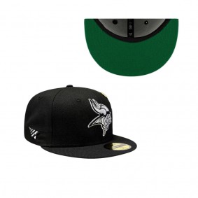 Men's Minnesota Vikings x Paper Planes Black 59FIFTY Fitted Hat