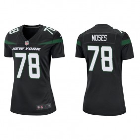 Women's New York Jets Morgan Moses Black Game Jersey