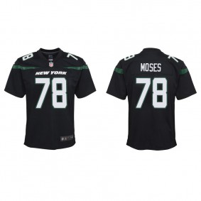 Youth New York Jets Morgan Moses Black Game Jersey