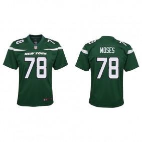 Youth New York Jets Morgan Moses Green Game Jersey