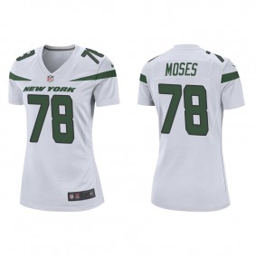 Women's New York Jets Morgan Moses White Game Jersey