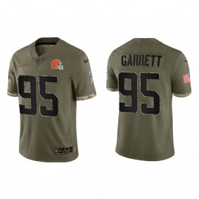 Myles Garrett Cleveland Browns Olive 2022 Salute To Service Limited Jersey