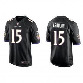 Men's Nelson Agholor Baltimore Ravens Black Game Jersey