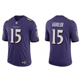 Men's Nelson Agholor Baltimore Ravens Purple Vapor Limited Jersey