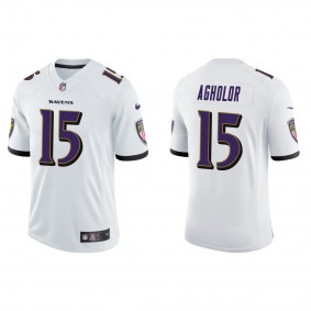 Men's Nelson Agholor Baltimore Ravens White Vapor Limited Jersey