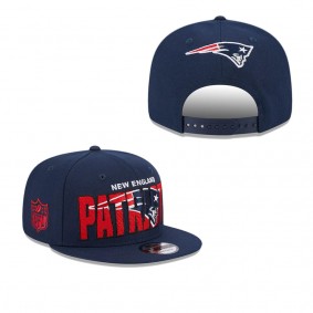 Men's New England Patriots Navy 2023 NFL Draft 9FIFTY Snapback Adjustable Hat