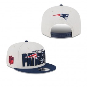 Men's New England Patriots Stone Navy 2023 NFL Draft 9FIFTY Snapback Adjustable Hat